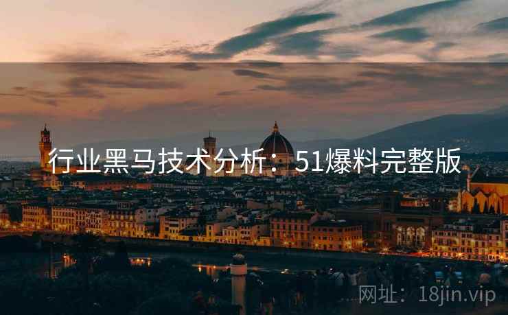 行业黑马技术分析：51爆料完整版